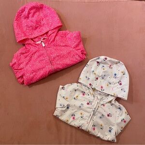 TWO Gap Floral Print Jersey Lined Windbreaker Jacket back to school 3T